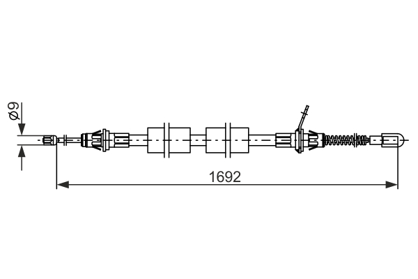 Cablu, frana de parcare 1 987 482 925 BOSCH