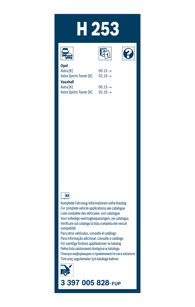 Lamela stergator 3 397 005 828 BOSCH