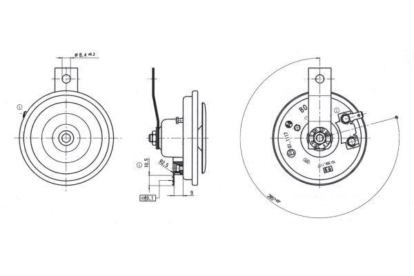 Claxon 9 320 332 008 BOSCH