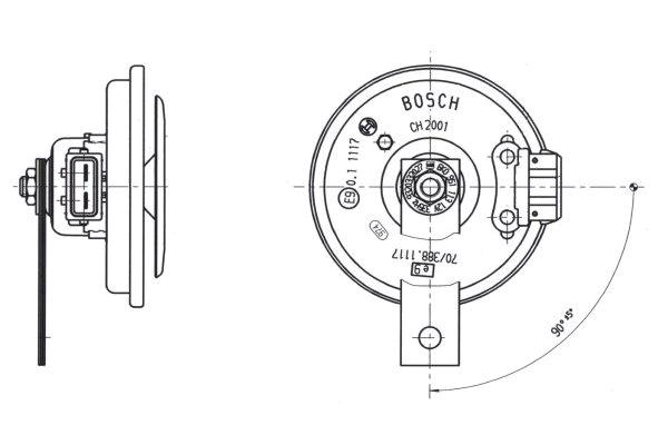Claxon 9 320 332 027 BOSCH