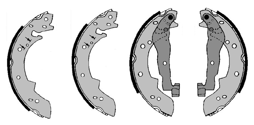 Set saboti frana F 026 008 003 BOSCH