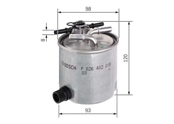 Filtru combustibil F 026 402 019 BOSCH