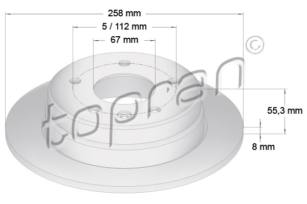 Disc frana 401 056 TOPRAN