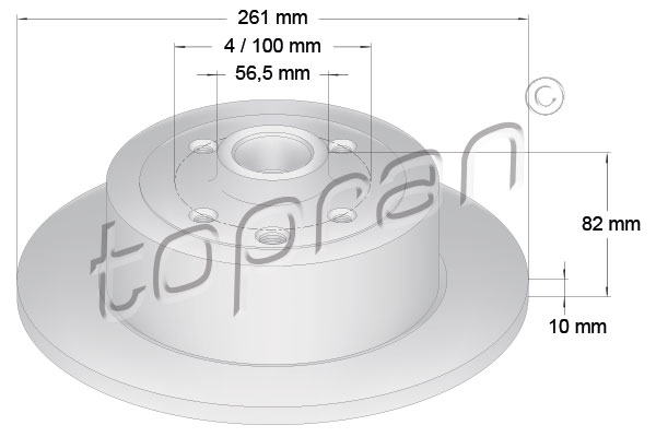 Disc frana 200 946 TOPRAN