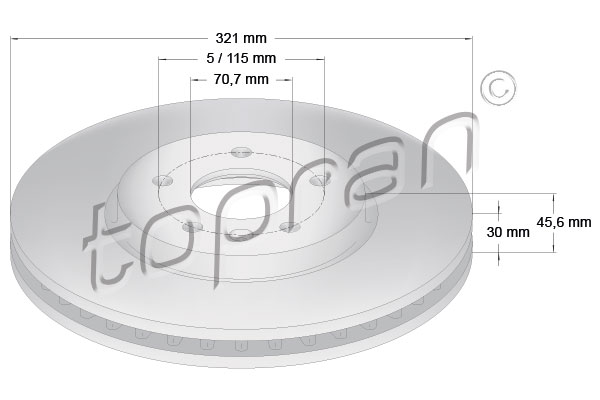 Disc frana 208 688 TOPRAN