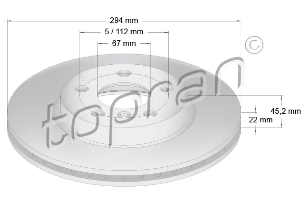 Disc frana 503 019 TOPRAN