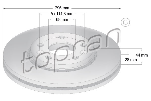 Disc frana 208 752 TOPRAN