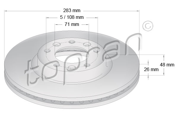 Disc frana 721 173 TOPRAN