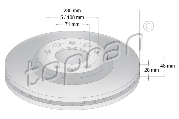 Disc frana 722 488 TOPRAN