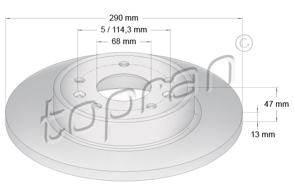 Disc frana 631 160 TOPRAN