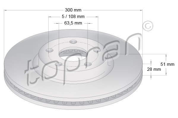 Disc frana 304 952 TOPRAN