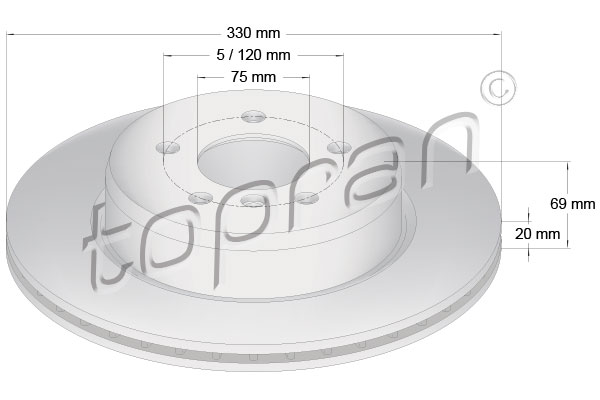 Disc frana 502 006 TOPRAN