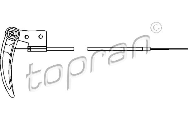 Cablu, capota motor 103 414 TOPRAN