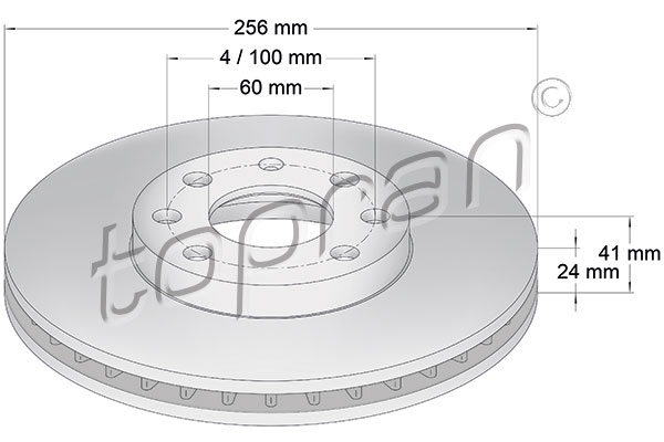 Disc frana 205 523 TOPRAN