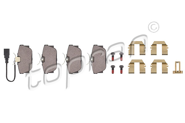 set placute frana,frana disc 109 472 TOPRAN