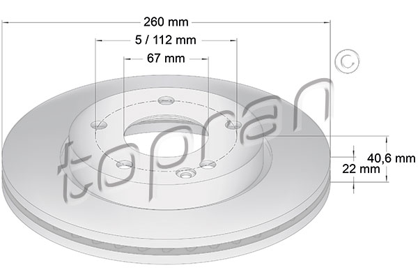 Disc frana 400 849 TOPRAN