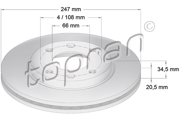 Disc frana 720 240 TOPRAN