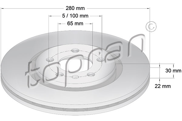 Disc frana 103 071 TOPRAN