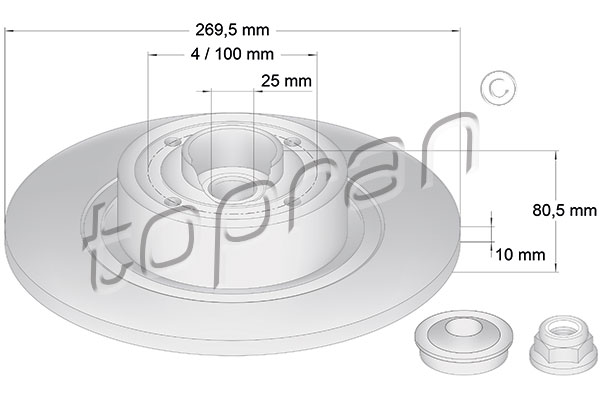 Disc frana 700 643 TOPRAN