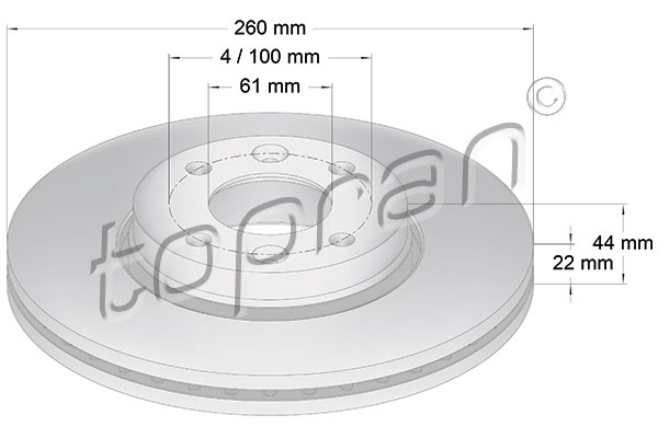 Disc frana 700 474 TOPRAN