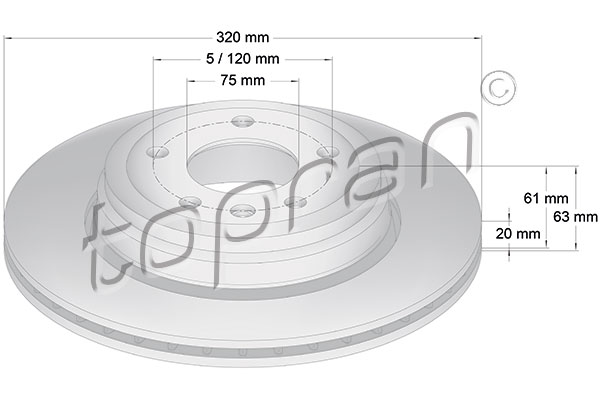 Disc frana 500 948 TOPRAN