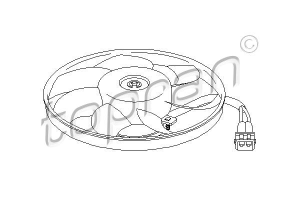 Ventilator, radiator 111 438 TOPRAN