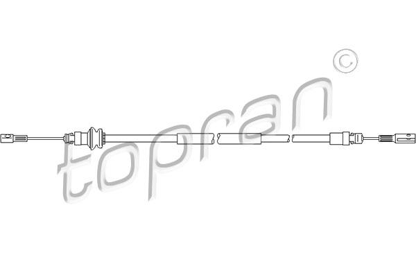 Cablu, frana de parcare 207 371 TOPRAN