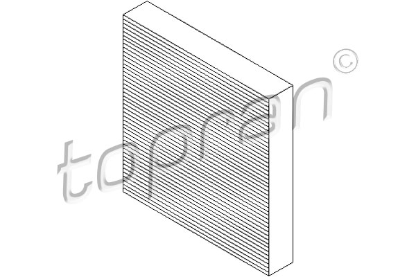 Filtru, aer habitaclu 302 081 TOPRAN