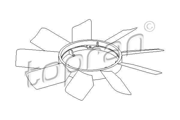 Paleta ventilator, racire motor 400 997 TOPRAN