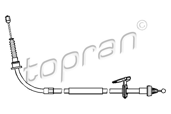 Cablu, frana de parcare 501 102 TOPRAN