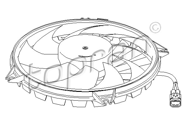 Ventilator, radiator 721 541 TOPRAN