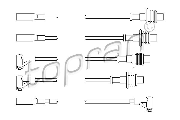 Set cablaj aprinder 721 500 TOPRAN