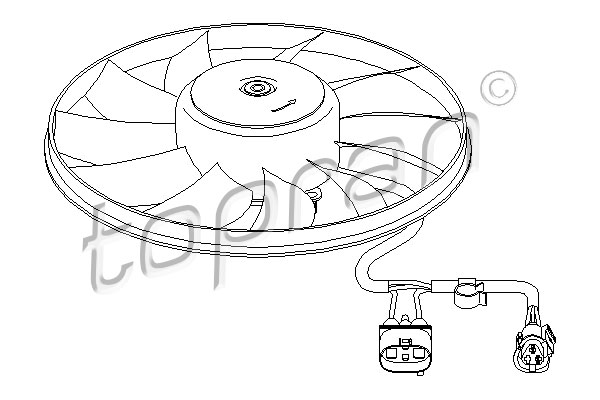 Ventilator, radiator 112 321 TOPRAN