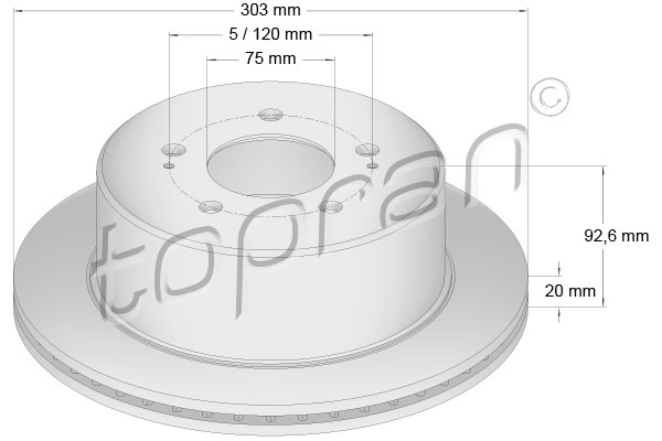 Disc frana 821 218 TOPRAN