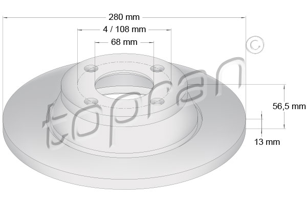 Disc frana 104 415 TOPRAN