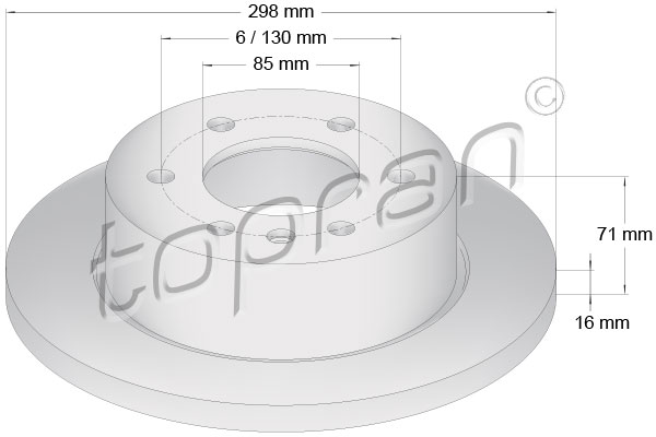 Disc frana 111 654 TOPRAN