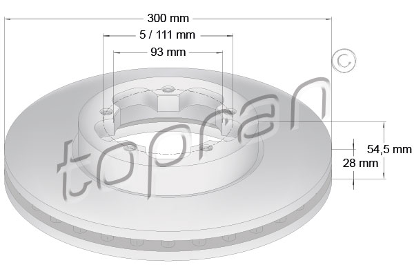 Disc frana 303 975 TOPRAN
