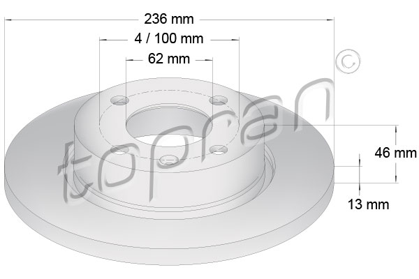 Disc frana 110 641 TOPRAN