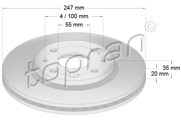 Disc frana 722 457 TOPRAN