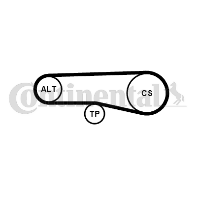 Set curea transmisie cu caneluri 4PK890K1 CONTINENTAL CTAM