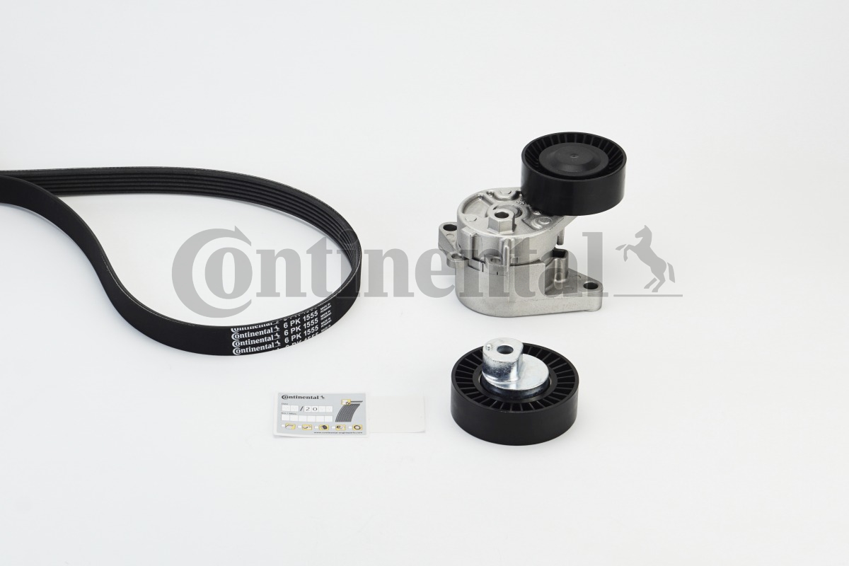Set curea transmisie cu caneluri 6PK1555K2 CONTINENTAL CTAM