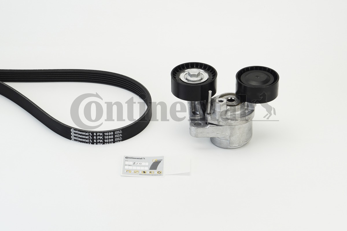 Set curea transmisie cu caneluri 6PK1698K1 CONTINENTAL CTAM