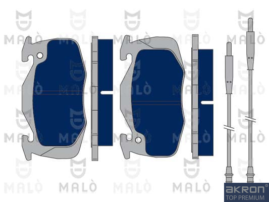Set placute frana,frana disc 1050147 AKRON-MALÒ