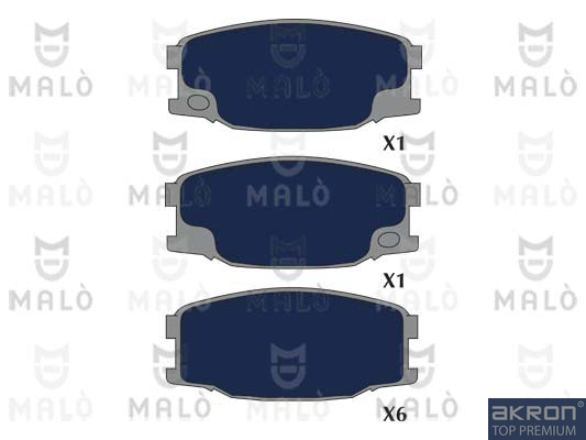 Set placute frana,frana disc 1050675 AKRON-MALÒ