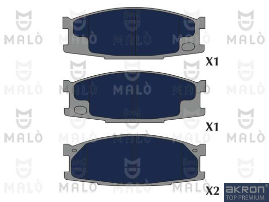 Set placute frana,frana disc 1050676 AKRON-MALÒ