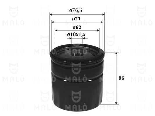 Filtru ulei 1510035 AKRON-MALÒ