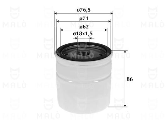 Filtru ulei 1510055 AKRON-MALÒ