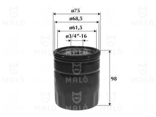 Filtru ulei 1510066 AKRON-MALÒ