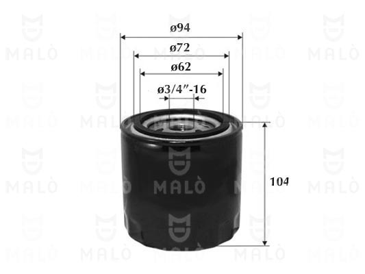 Filtru ulei 1510072 AKRON-MALÒ