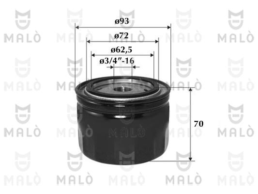 Filtru ulei 1510105 AKRON-MALÒ